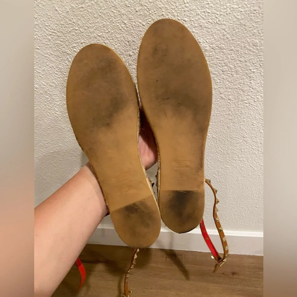 Valentino Double Wrap Leather Espadrilles Camel Size EU 40/US 10 - Picture 10 of 10